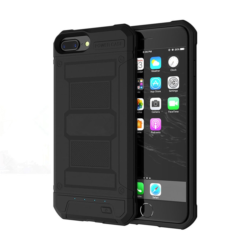 Funda de cargador de batería de mAh para iPhone 8 7 6 6s Plus, carcasa de batería de respaldo con armadura de 4200mAh para iPhone 6 Plus 8 7