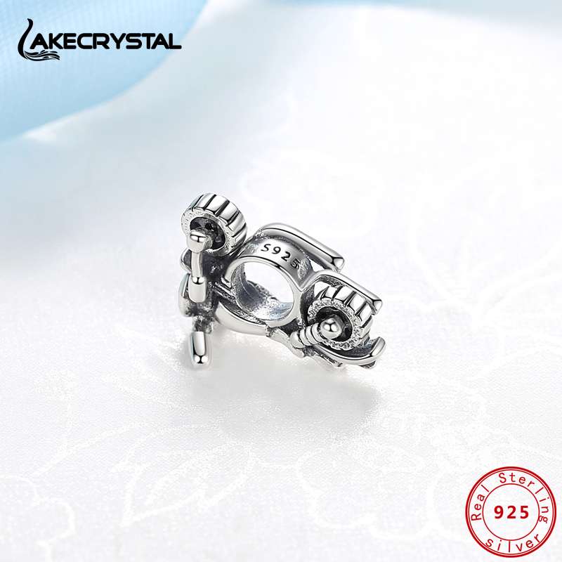 Autêntico 100% 925 prata esterlina encantos caber pulseiras originais charme motocicleta grânulos para as mulheres diy jóias finas