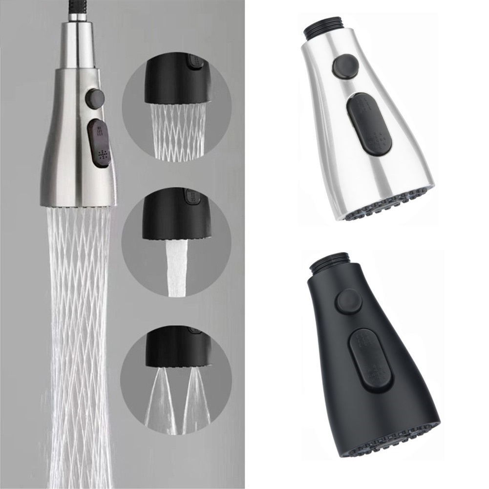 Faucet Sprayer Head Shower Nozzle Kitchen Sink Pull-out Faucet Kitchen Spare Replacement Tap Sprayer 3 Modes 1/2" Connection