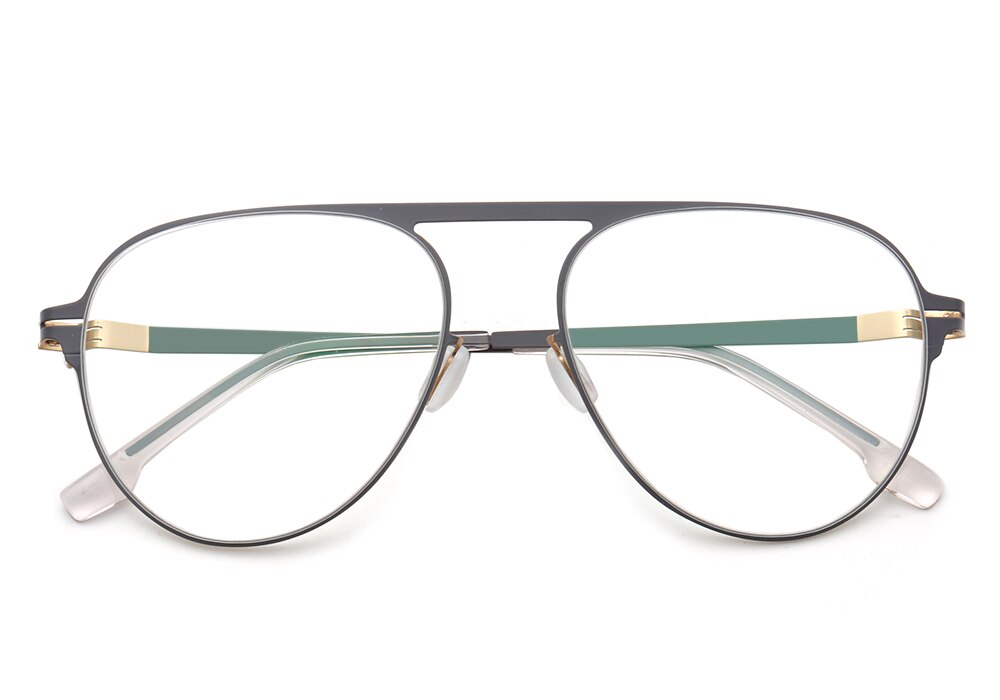 Montura de gafas ópticas de aleación de silicona para hombres, gafas graduadas para miopía , a la de gran tamaño montura de Metal, gafas ULTEM: C4