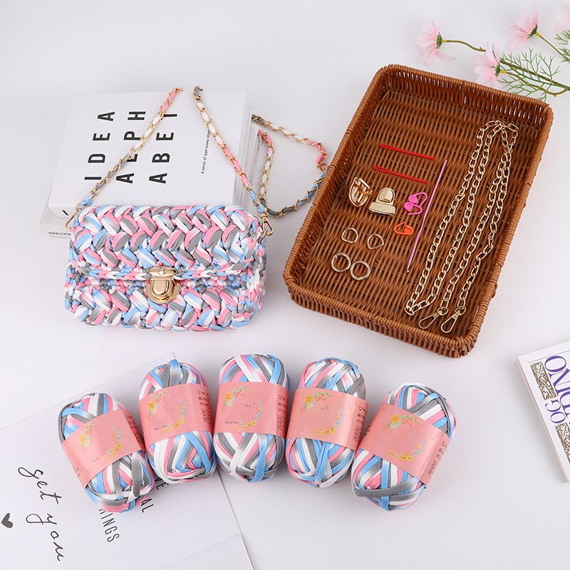 DIY Material Package Handwoven Handmade Crochet Shoulder Messenger Bag Best for Girlfriend: A6