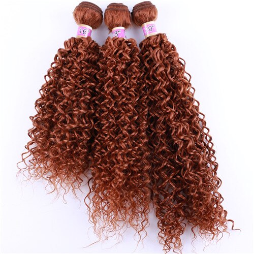 Tissage synthétique Afro crépu bouclé gris clair | Lot de 3 pièces de mèches 210 à haute température: n ° 30