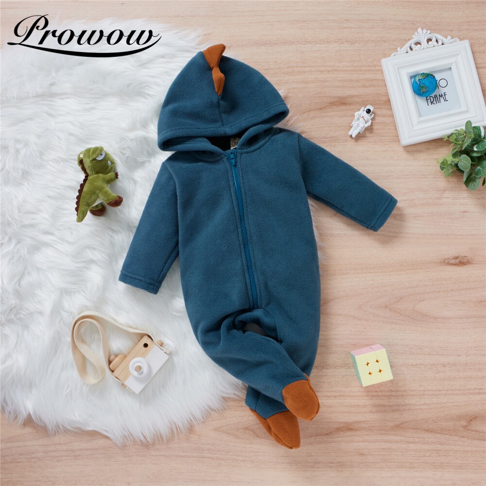 Prowow 2 Kleur Baby Dieren Shark Kleding Herfst Winter Baby Jongens Footies Rompertjes Effen Pasgeboren Jumpsuit Voor Kinderen Jongens Kleding