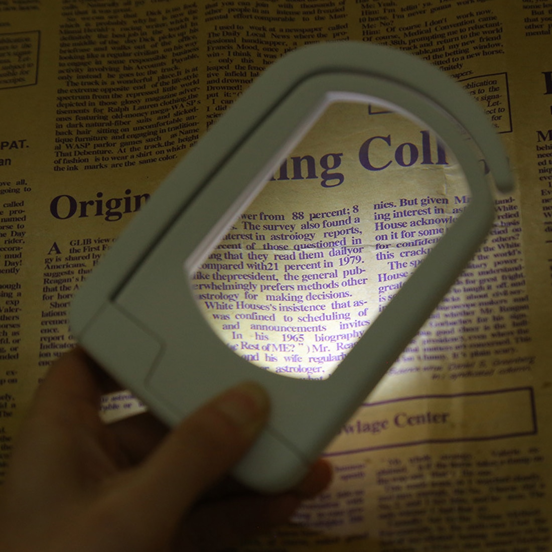 Top Multifunctional Magnifier Foldable Loupe Microscope With Light Magnifying Tool Portable Magnifying Glass 3X Magnification