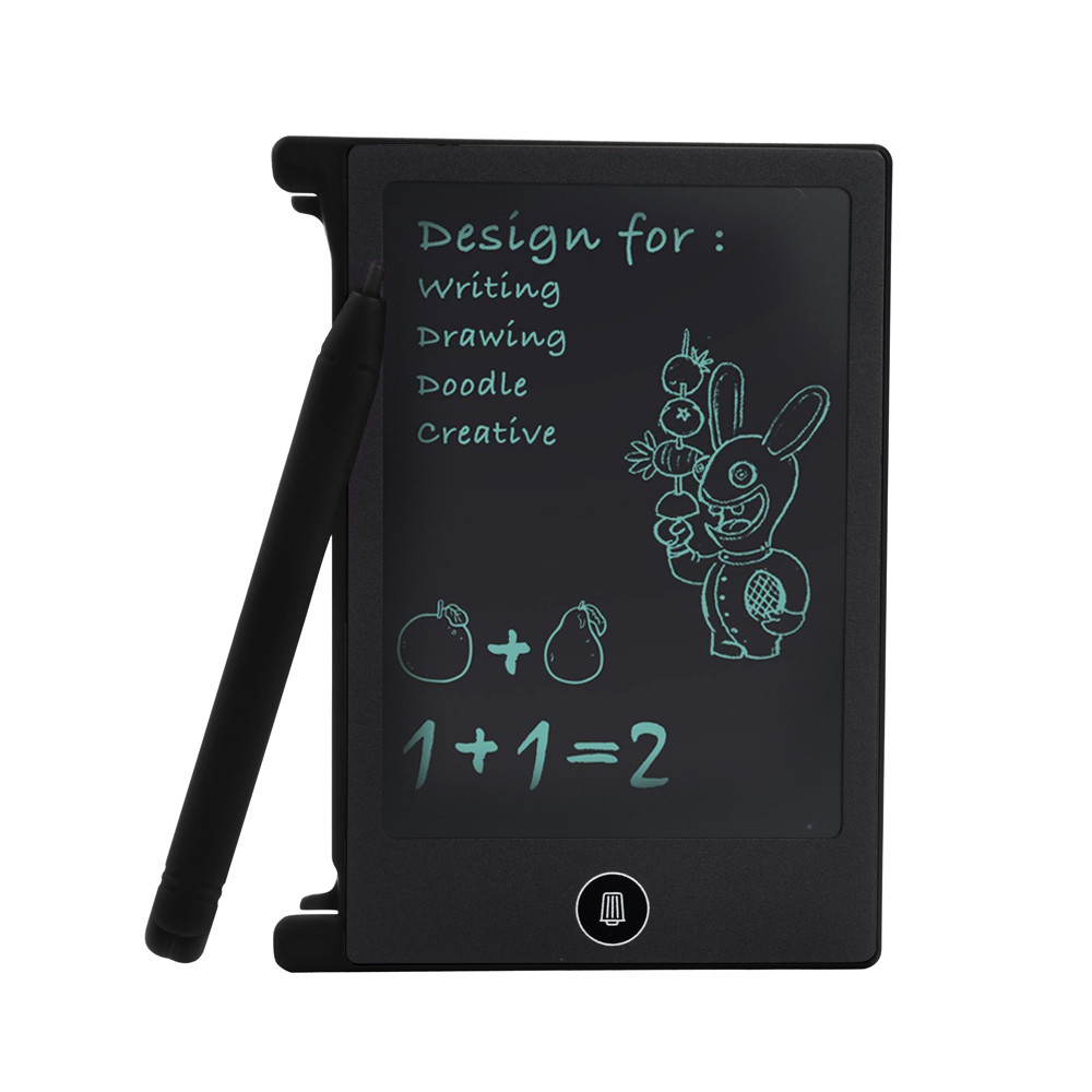 4.4 inch LCD Writing Tablet Doodle Board Kids Writing Pad Drawing Graphics Board Training Developmental Toy For Children Toys: Black 