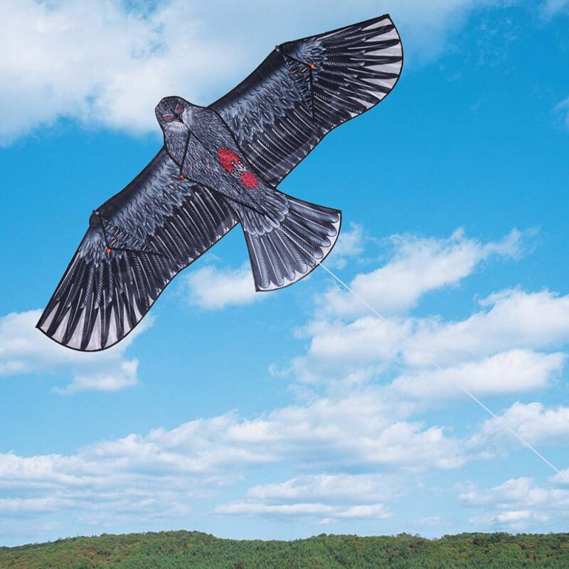 1,1 m Flache Adler Drachen Mit 30 Meter Drachen Linie freundlicher Drachen draussen Spielzeug Garten Spielzeug Tuch Windsack Vogel fliegen Für Ki A3Q0