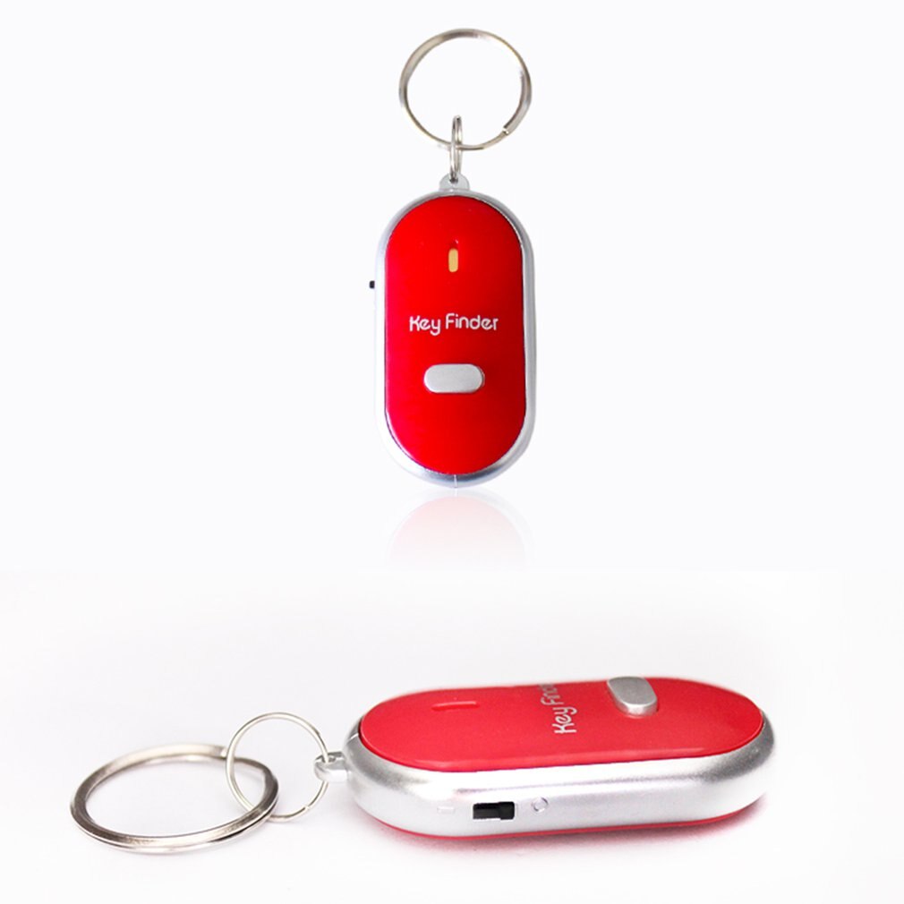 Key Finder Anti-lost Smart Key With LED Torch Whistle Key Finder Flashing Beeping Keys Tracker Locator Accessories