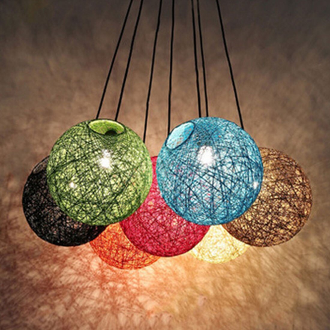 Fargerik naturlig brun jute hamptau hyssing snor diy skaft håndverkslampe 2 mmx 50m 1pc