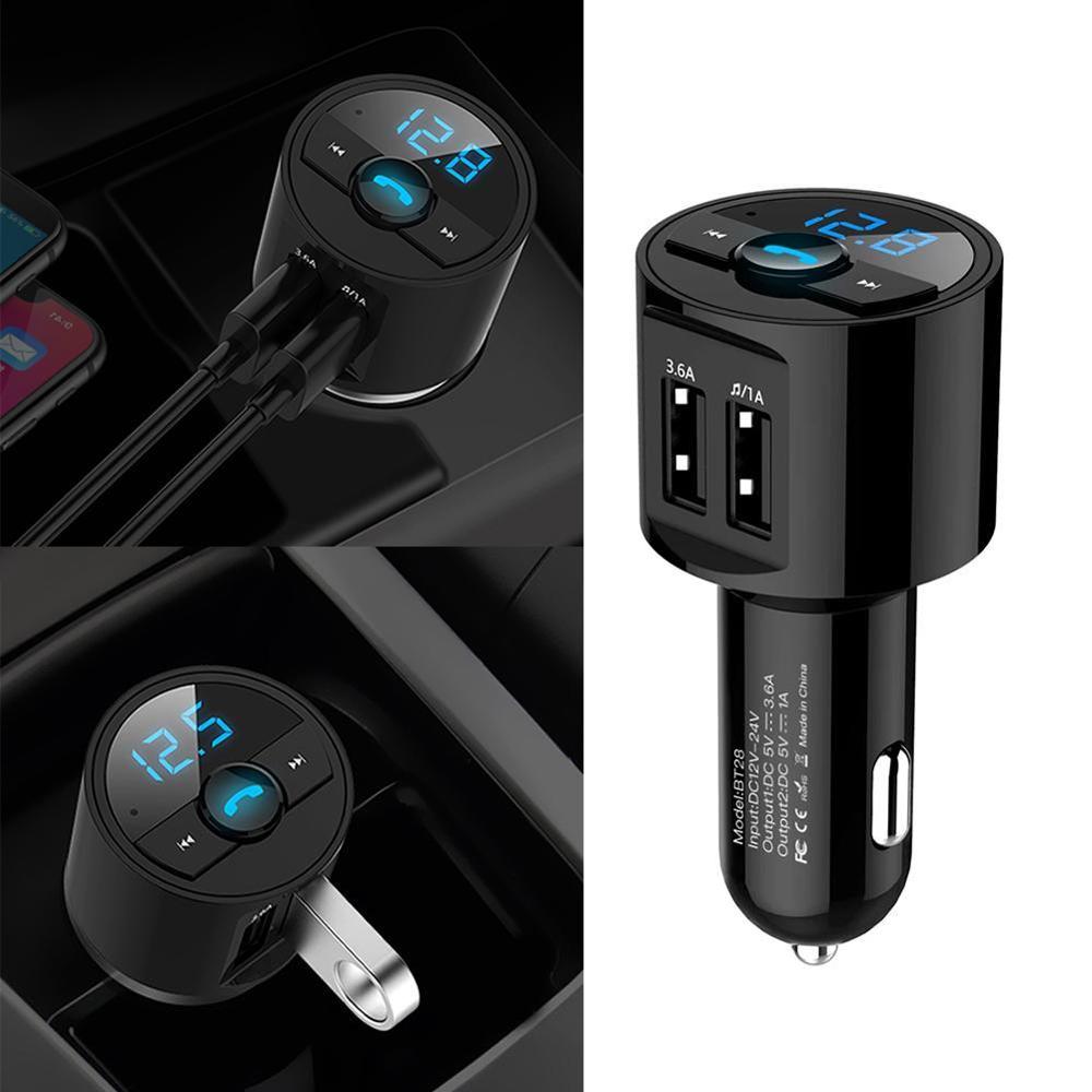 Usb Charger Bluetooth Car Kit Fm-zender Fm Modulator Audio Muziek Mp3 Speler Telefoon Draadloze Handsfree Carkit