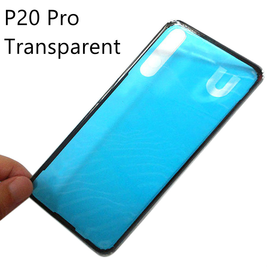 Back Glass Panel for Huawei P20 Pro Battery Cover nova 3e Rear Glass Door Housing Case For Huawei P20 Lite Battery Cover Replace: P20 Pro Transparent