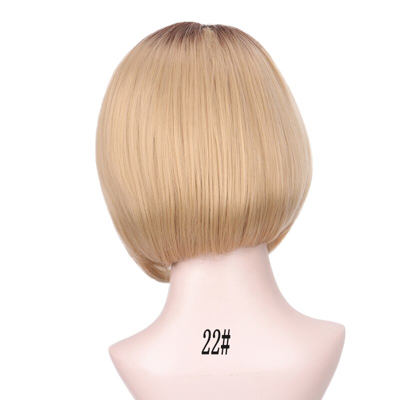 Aoosoo blonder foran syntetiske parykker omber 30/27 korte lige sidedele syntetiske dameparykker varmebestandige hele parykker 11 tommer: #22