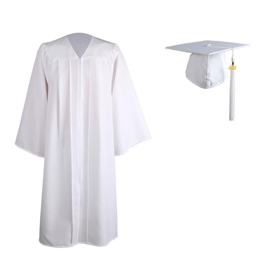 Unisex Adult Graduation Gown Robes Cap Clothing Set For High School University Academic Dress Collage Student Uniform
