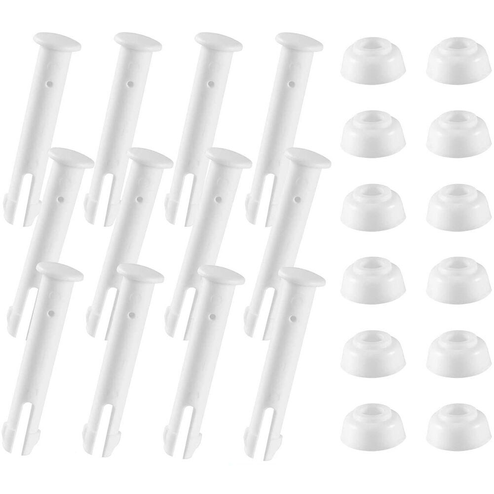 12Pcs 2.16inch Plastic Swimming Pool Joint Pin with Rubber Seal Replacement Part This plastic replacement joint pins and seals