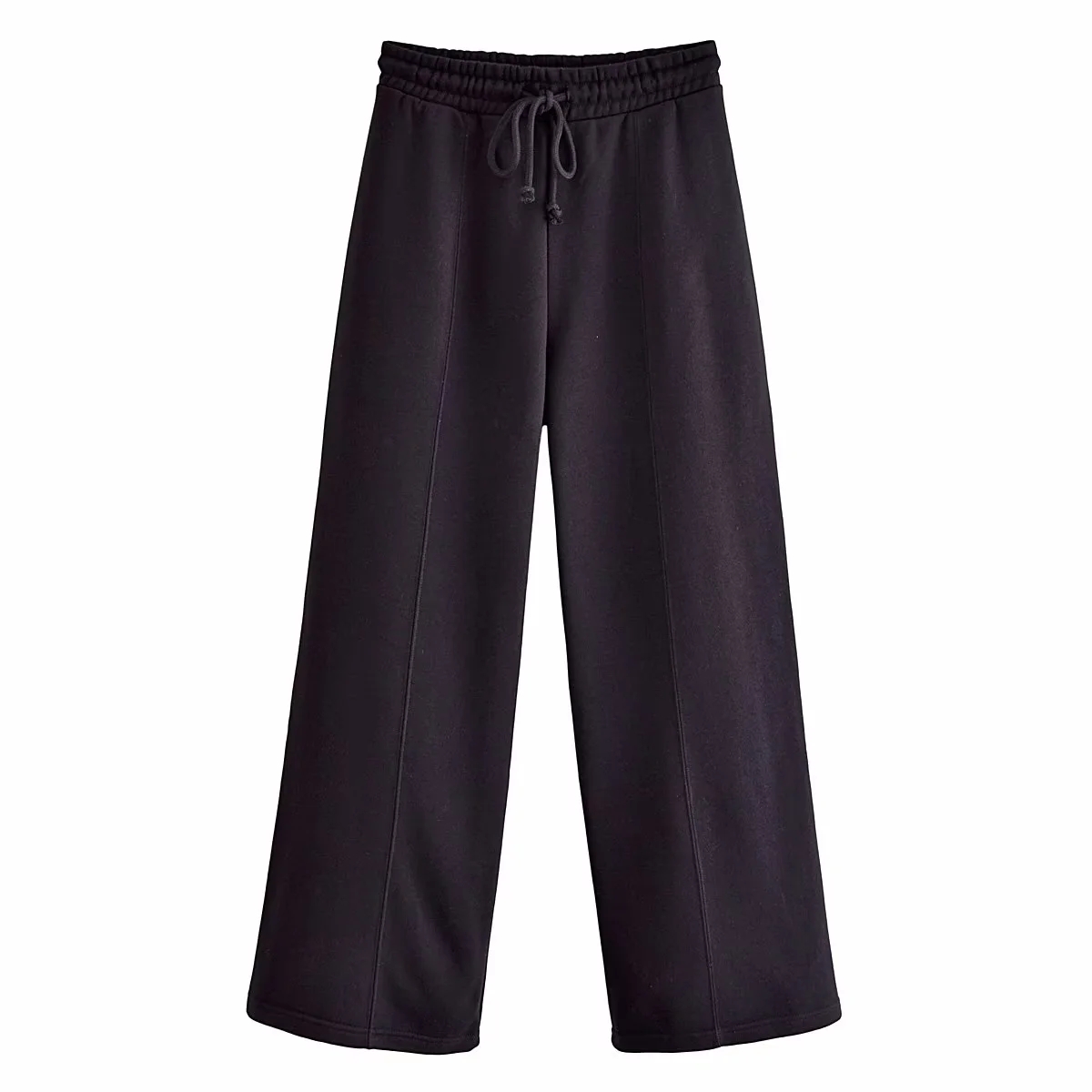 HH otoño mujer Casual sólido traje deportivo manga larga cremallera chaqueta Bomber abrigo + pantalones sueltos de cintura elástica conjuntos de pantalones: S / Marfíl