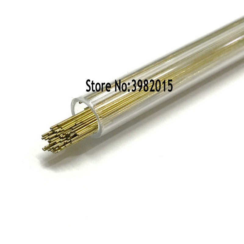 Cuña-Tubo de electrodo de latón para máquina de perforación, 0,4x400mm, orificio único, 100 Uds.