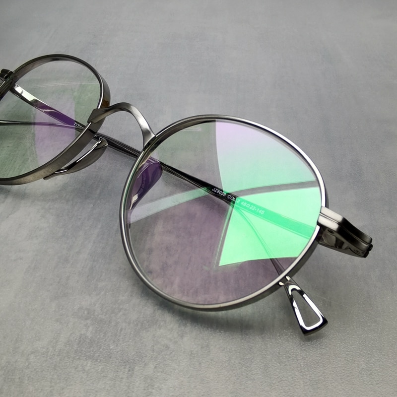 Japanse Handgemaakte Pure Titanium Brilmontuur KMN113 Retro Ovale Ronde Mannen Brillen Vrouwen Bijziendheid Lezen Brillen Frames Óculos