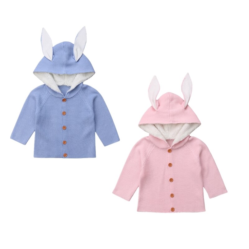 Manteaux en coton tricoté à boutons | Vestes à capuche avec rayures 3D pour enfants et -nés, vêtements d'extérieur pour bébés filles garçons