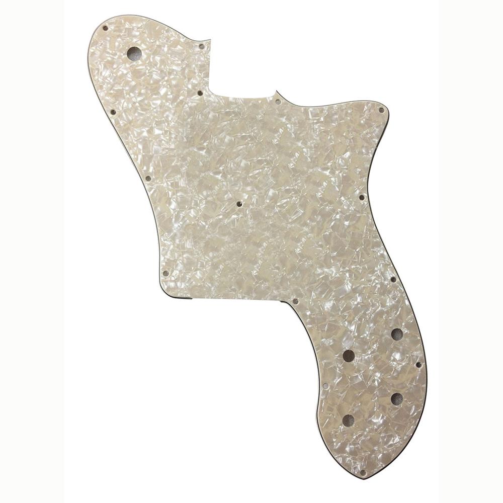 Pleroo Custom Guitar pickgaurd - For 72 Tele Deluxe Reissue Guitar Pickguard Without Pickup: 4Ply Parchment Pearl