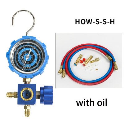 Air conditioning refrigerant filling tube cold medium Freon R22 R134A R410 Refrigerant charging hose Pressure Gauge: 7
