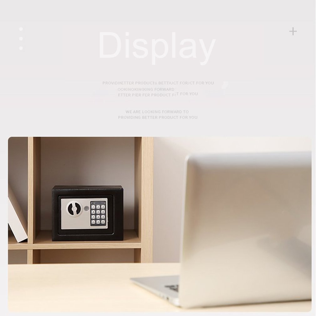 Household 17E Small Safe Mini Wall Safe Deposit Box Bedside Table Password With Lock Insurance Box