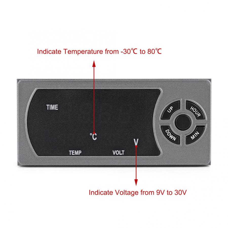 digital clock in car 3 in 1 12-24V Car Vehicle LED Digital Clock Thermometer Voltmeter clock time