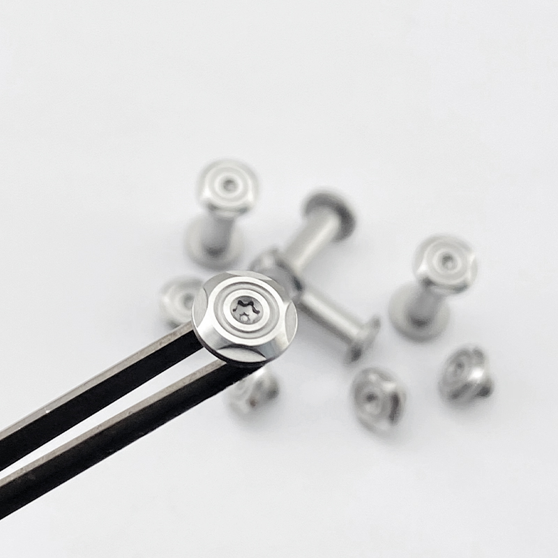 2pieces 416 Stainless Steel Knife Handle Screw DIY Parts Plum Blossom Head M4 Screw Modified Knife Embryo Making Accessories