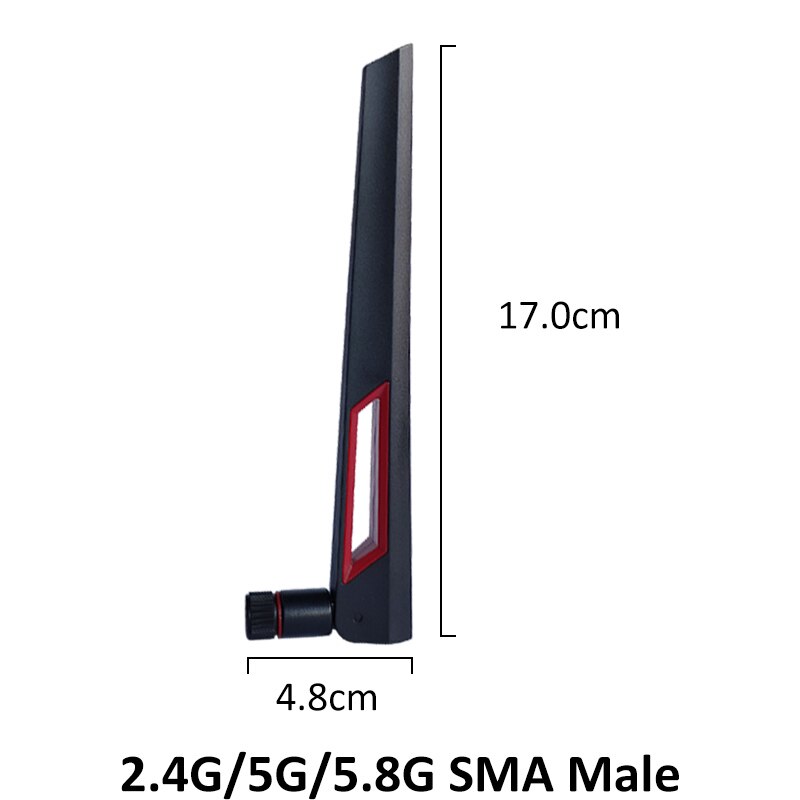 2pcs 2.4GHz 5GHz 5.8Ghz Antenna real 8dBi SMA Male Connector 2.4g 5.8g Dual Band wifi Antena + 21cm RP-SMA Male Pigtail Cable