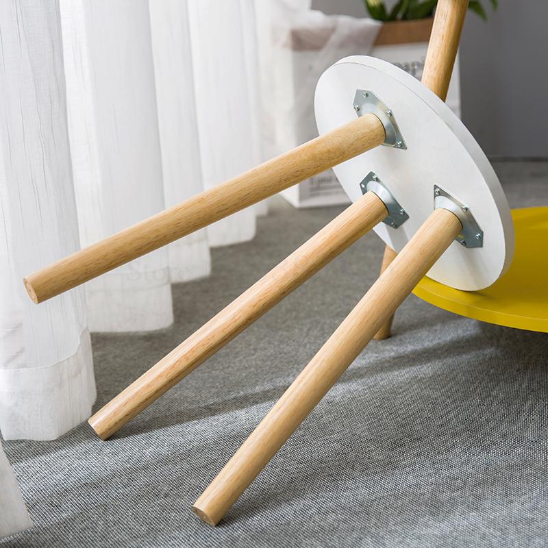 Enkelt tebord, moderne mini rundt bord, sofa, skabshjørne, natbord, enkel nordisk stil