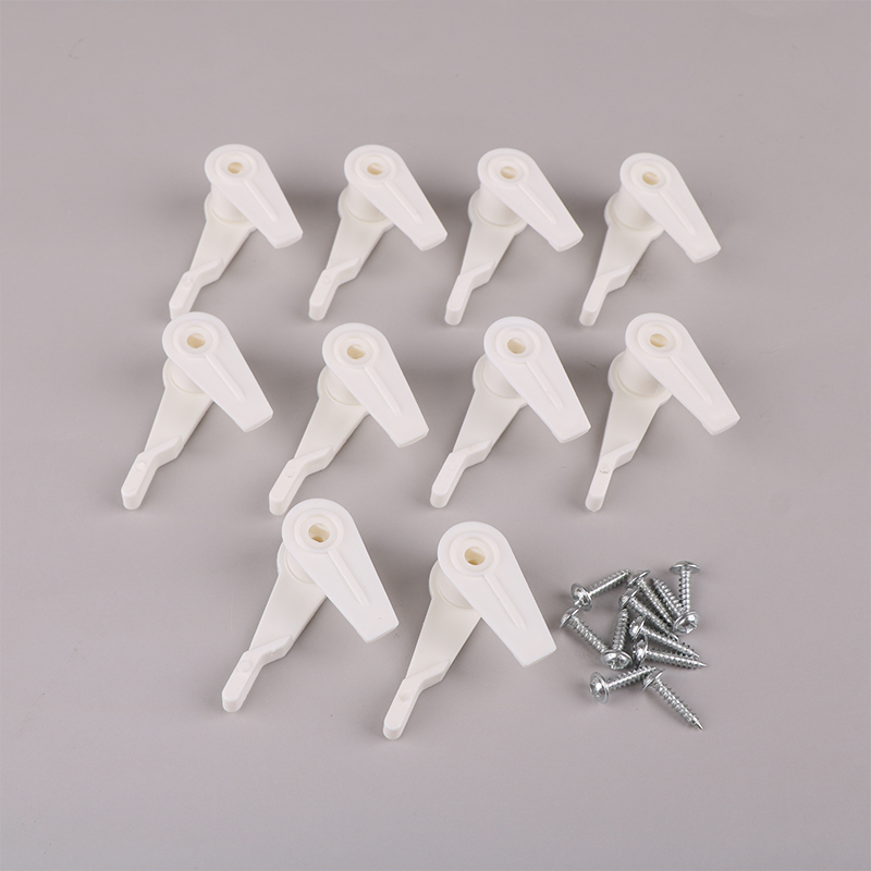 Abrazadera de Clip para luz de techo, accesorios de iluminación LED, 10 piezas, 8/10mm, con tornillos, pantalla de lámpara, hebilla de abrazadera fija: Gris claro