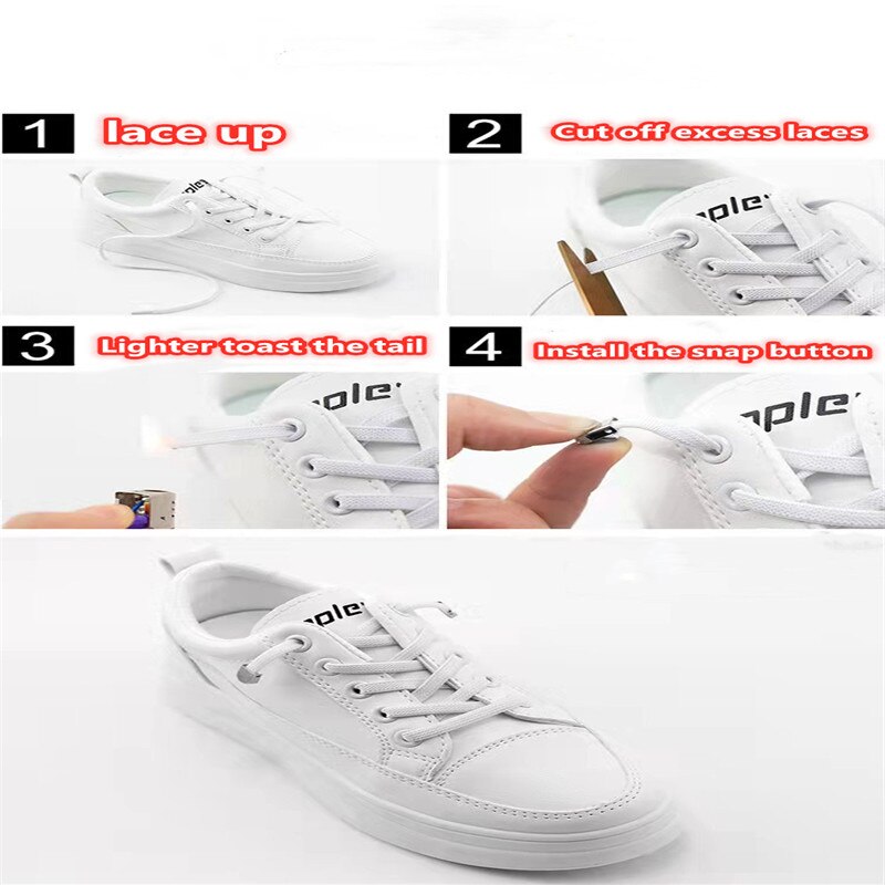Cordones elasticos zapatillas sznurówki których nie trzeba wiązać sznurowadła dla dzieci i trampki dla dorosłych sznurowadło szybki leniwy metalowy zamek sznurowadła