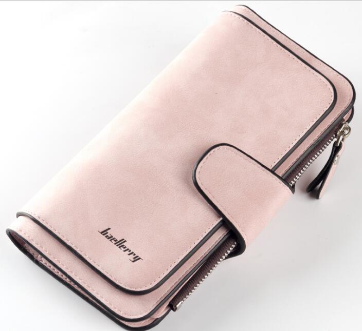 Women Long Clutch Wallet Hasp Ladies Long Purse Matte Leather Wallet 10 Colors