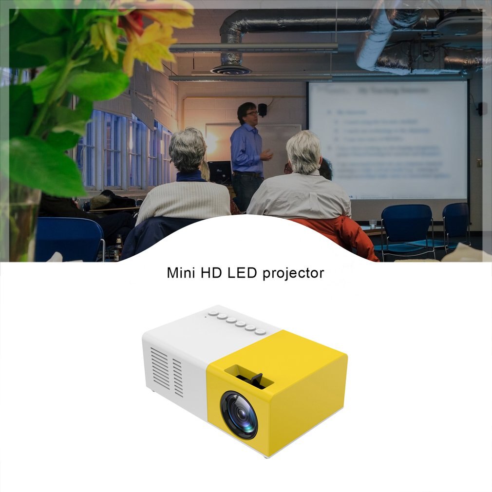 Tragbare Projektor 3D HD LED Heimkino Kino 1080p HDMI USB Audio- Projektor Yg300 Mini Projektor Camara Video Conferencia