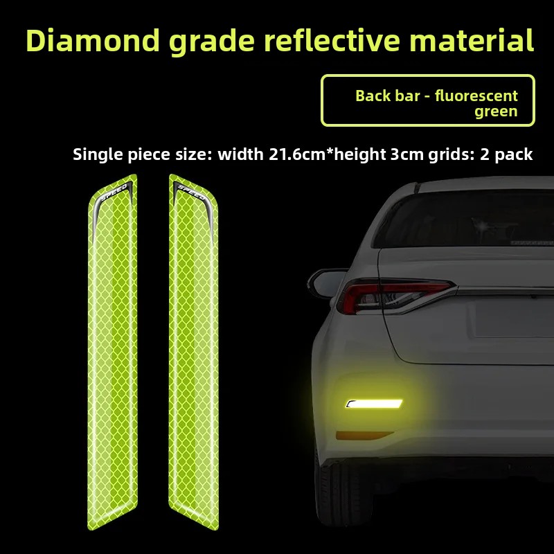 2 SZT. Naklejki na nadkola samochodowe, przednie i tylne zderzaki, nocne odblaskowe naklejki dekoracyjne, uniwersalne naklejki ochronne na karoserię: Kolba