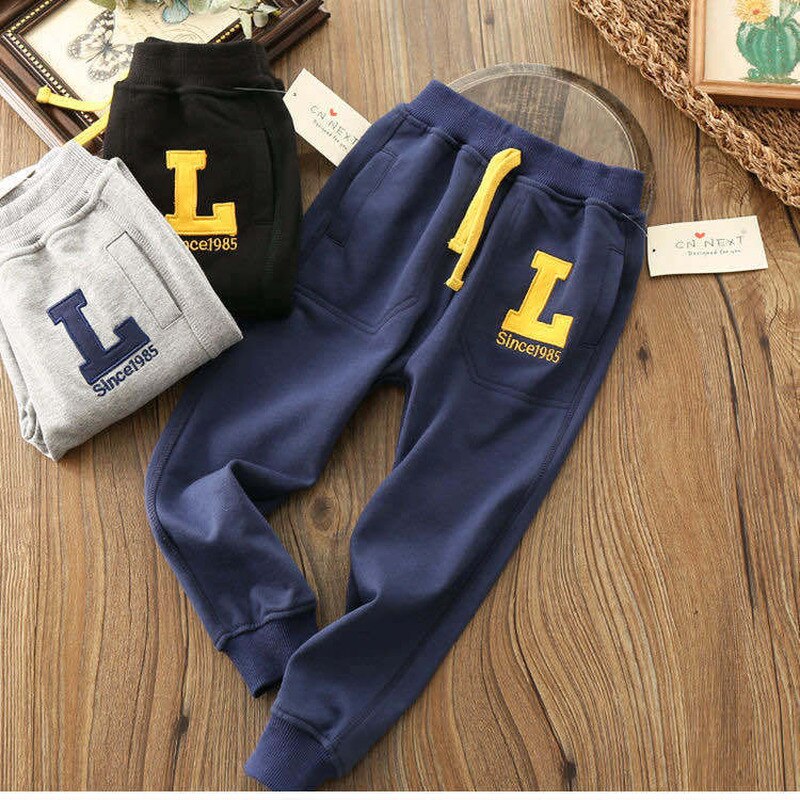 Børnebukser til drenge cargo bukser bogstaver efterår børnebukser afslappet børnetøj vinter teenagedrenge tøj til 4 6 8 12 14 år
