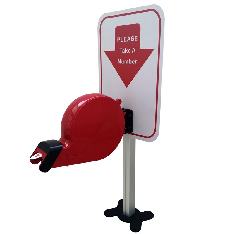 Ycall Kleurrijke Turn O Matic Neem Een Nummer Ticket Dispenser Machine Voor Queue Management Systeem: red with 000-999