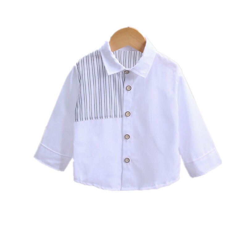 Ropa de para niños y niñas, blusa con solapa a rayas, ropa deportiva informal de algodón para bebés, primavera y otoño