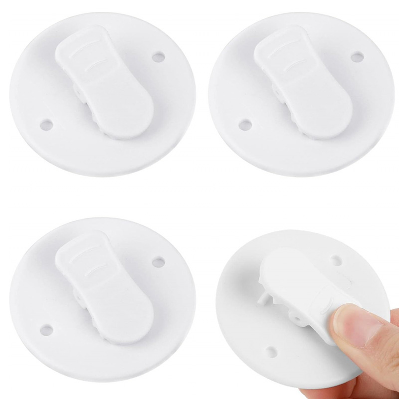 8-4PCS Shower Curtain Weight Clips Shower Windproof Splash Guard Self Adhesive Curtain Clips Home Decoration Accessorie Room