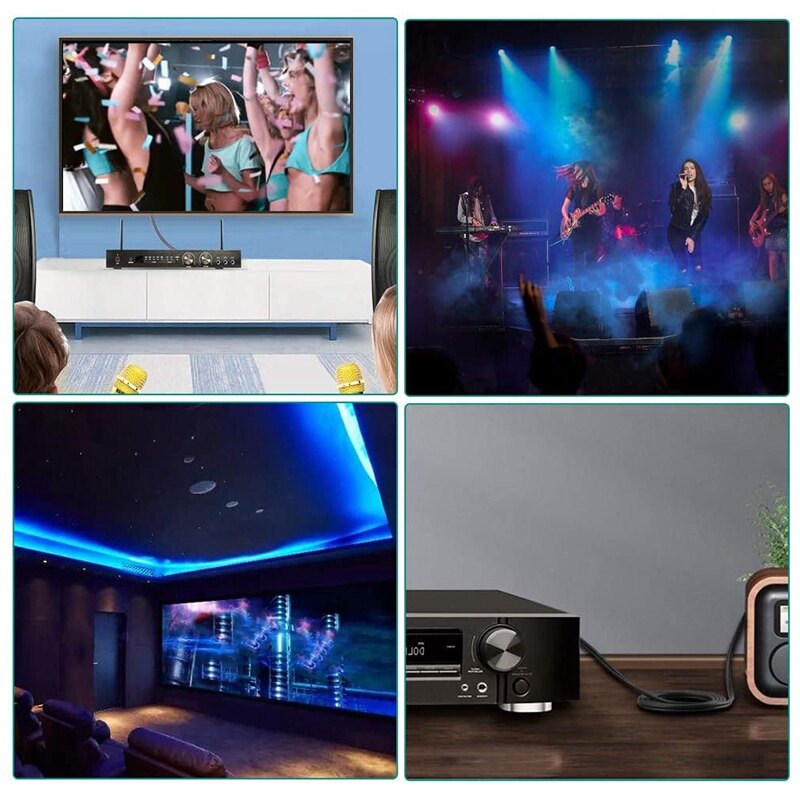 RCA Cable,2RCA Male to 2RCA Male Stereo Audio Cables(2-Pack,Hi-Fi Sound,Shielded)Braided RCA Stereo Cable for Home