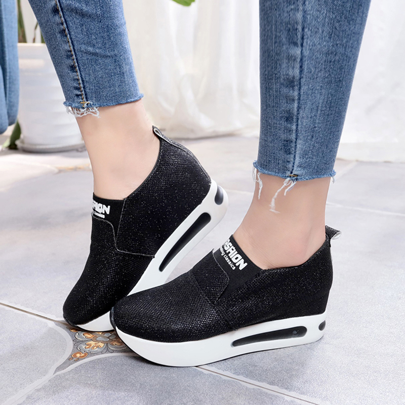 Women shoes ladies Flat Thick Bottom Shoes Slip On Ankle Boots Casual Platform Sport Shoes обувь женская кросовки g589