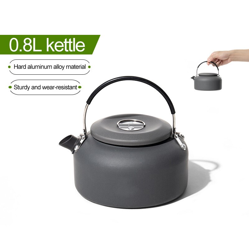 Outdoor Boiled Coffee Pot Lightweight Tableware Kettle Coffee Pot Aluminum Camping Teapot For Picnic Camping Hiking Backpacking