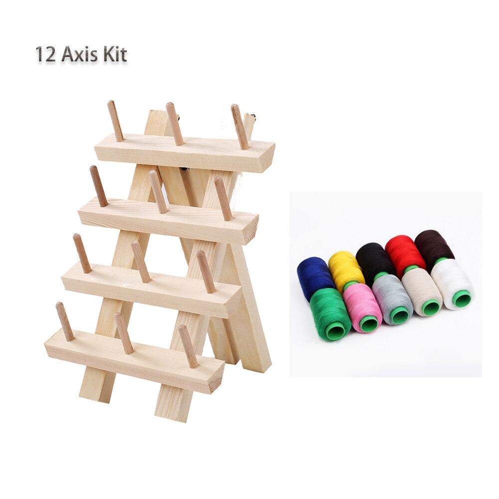 Storage Box Sewing Thread Spool Yarn Holder Wooden Organizer Stand Knitting Wood Home Embroidery Folding Frame Multiple sizeFirm