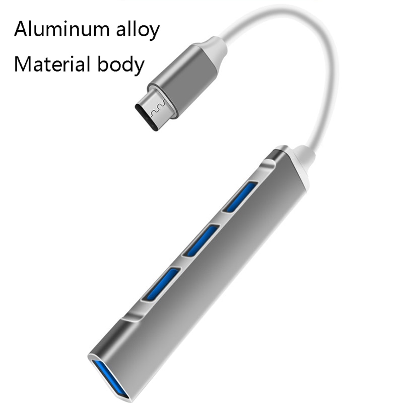 USB C HUB tipo C estación de acoplamiento Multi 4 Puerto divisor para Lenovo Xiaomi Pro Air Pc ordenador portátil