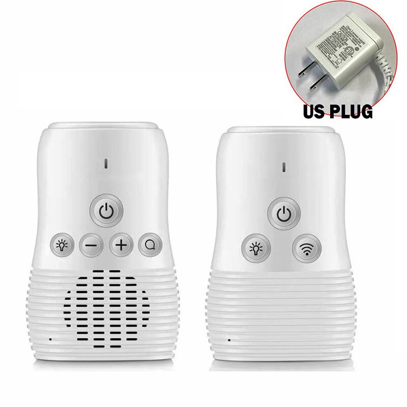 2.4Ghz Draadloze Babyfoon Kleine Draagbare Audio Babyfoon Twee-weg Audio Functie Intercom Oplaadbare Batterij: US Plug