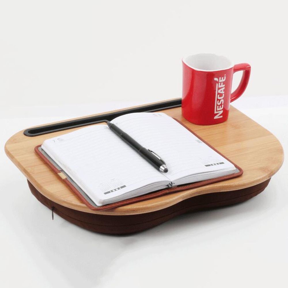 Bamboo Multifunctional Laptop Desk Notebook Desk with Pillow Laptop Table for Bed Sofa Tray Table Dormitory Studying Table