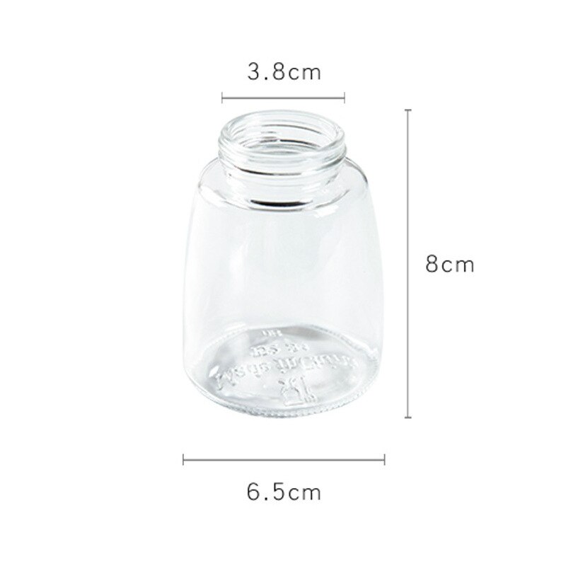 4 Pcs Glas Kruiden Fles Met Deksel, Dubbele Opening Kruiden Jar, vier-Pack Keuken Peper En Zout Shaker, Met Stickers