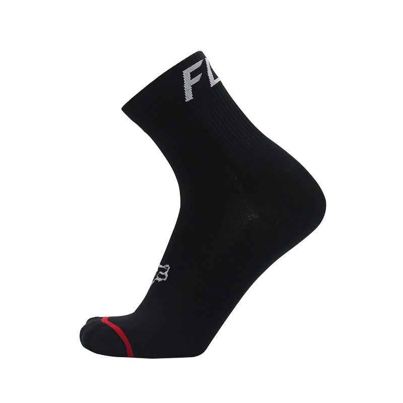 Equipe ciclismo meias de bicicleta esportes ao ar livre respirável resistente ao desgaste suor absorvente profissional meias para homem e mulher: Black