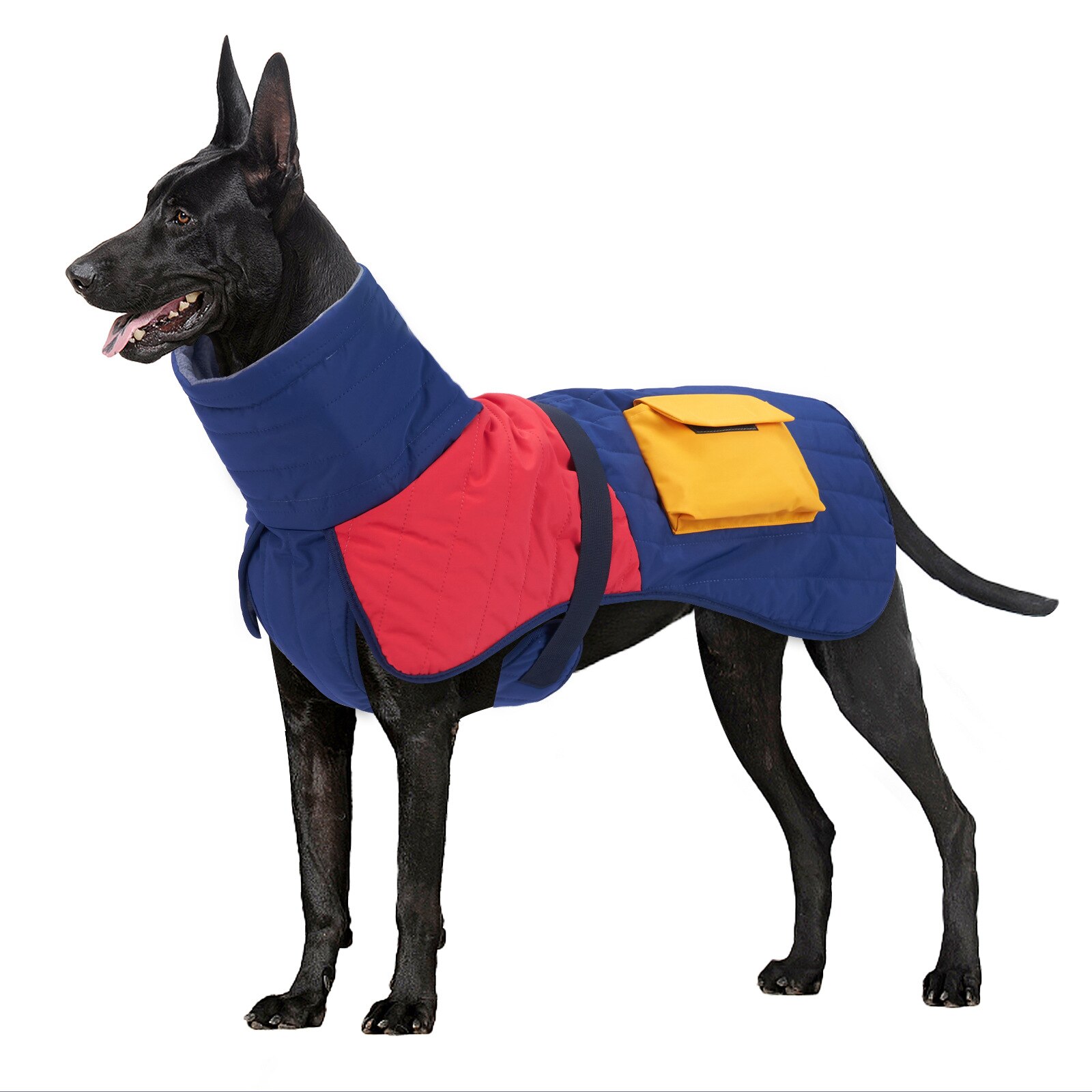 Winter Große Hund Kleidung Dicke Warme Dobermann Deutsch Schäfer Mittel groß Hunde Baumwolle gefütterte Kleidung Unten Jacke Haustier Liefert: Blau / XL