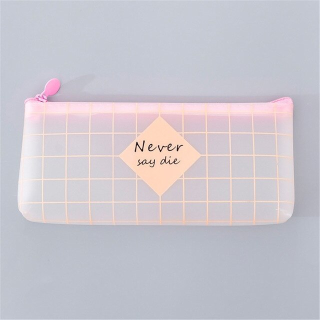 Big Capacity Waterproof Kawaii Pencil Case TPU Zipper File Bags,Invoice Pouches,Bill Bag,Pencil Case School Supplies: 1