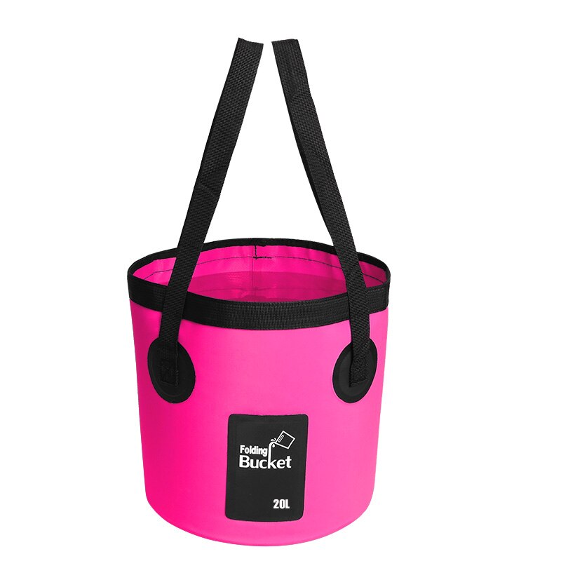 YOUGLE Folding Collapsible Water Storage Bucket Water Container Washbasin For Fishing Camping Hiking 20L: Rose