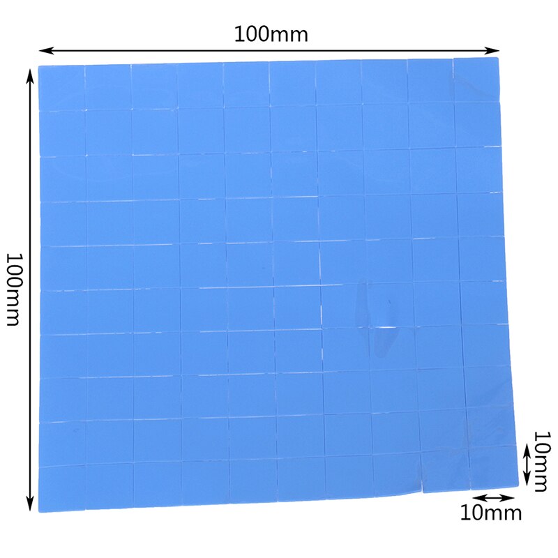 100 pièces Pad Thermique GPU DISSIPATEUR THERMIQUE POUR PROCESSEUR De Refroidissement Conducteur Coussin En Silicone 10*10*0.5mm
